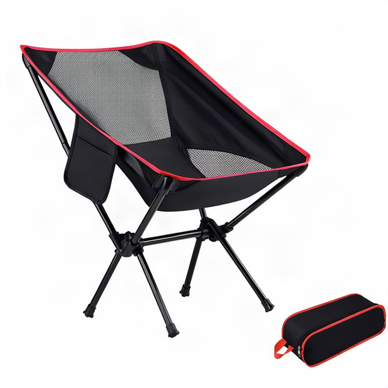 Light folding chair with backrest, carbon steel
