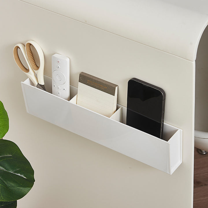Wall-mounted storage box with compartments