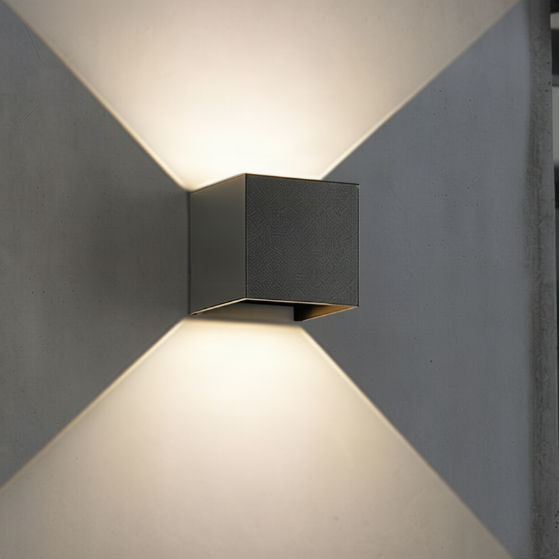 LED wall light, dimmable, with touch control