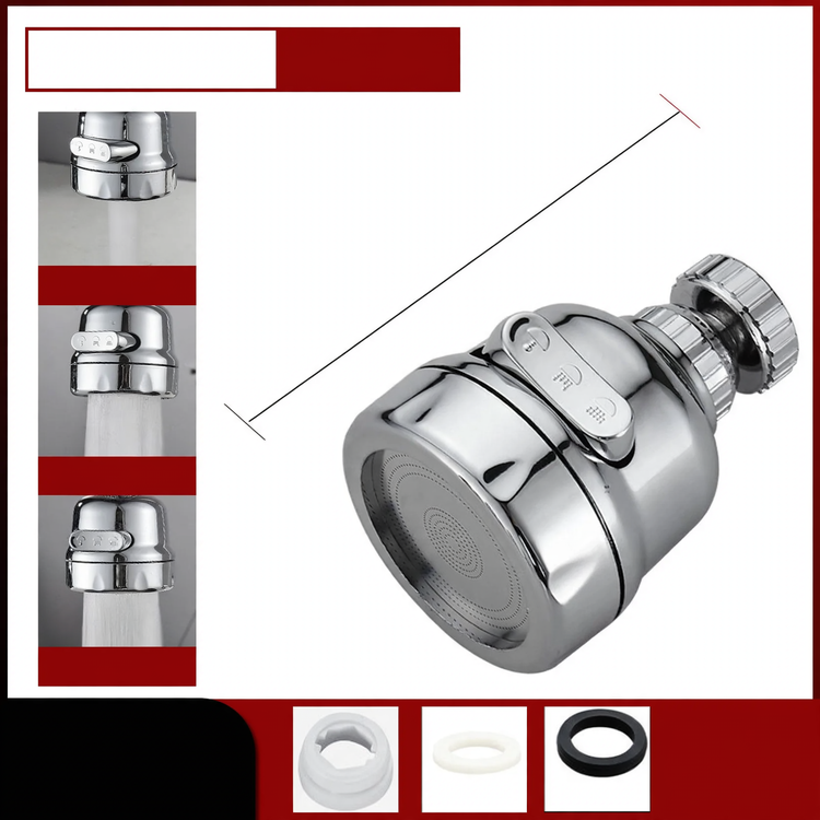 kitchen faucet attachment, extendable, with splash guard