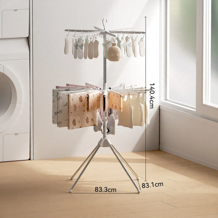 Standing laundry dryer, foldable, plastic