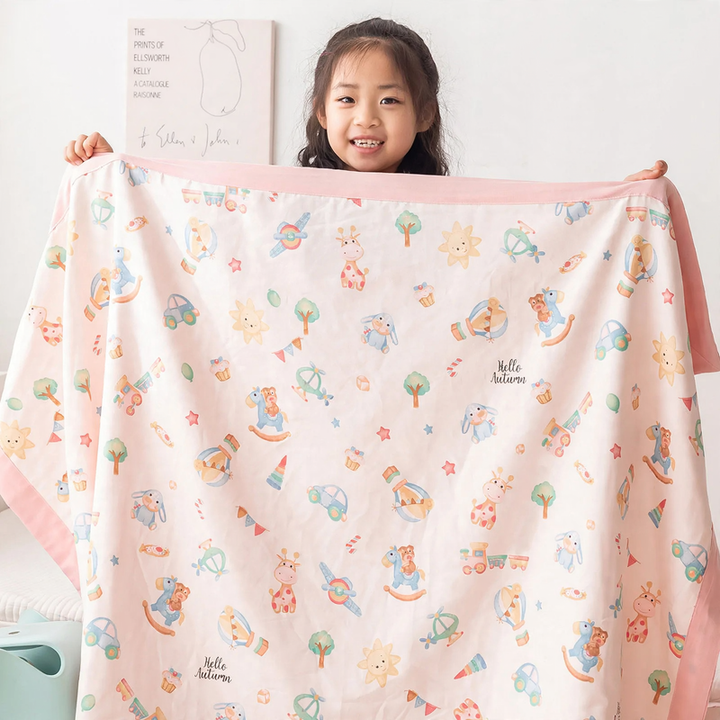 Cotton baby blanket, double gauze, 80×110 cm