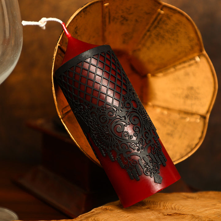 Handcrafted beeswax scented candle, cylinder