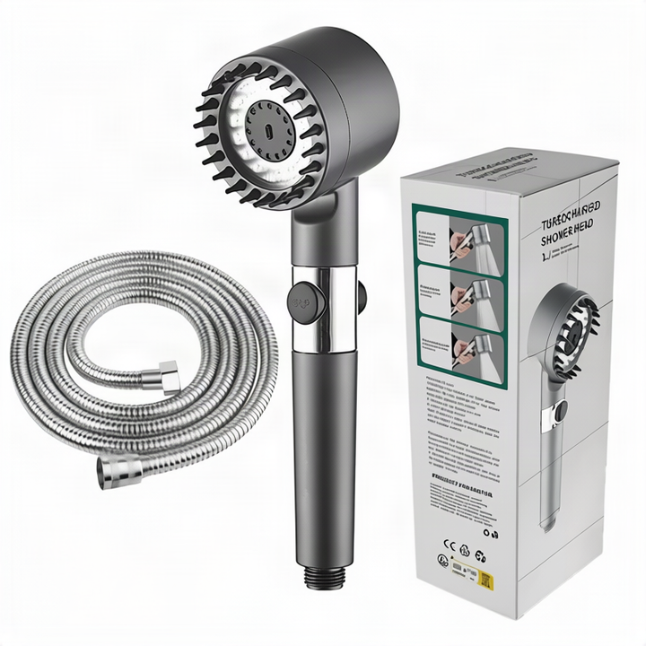 Shower head set with massage function and holder
