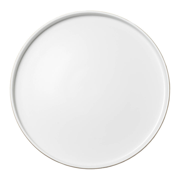 Porcelain dinnerware with gold rim, 25-piece
