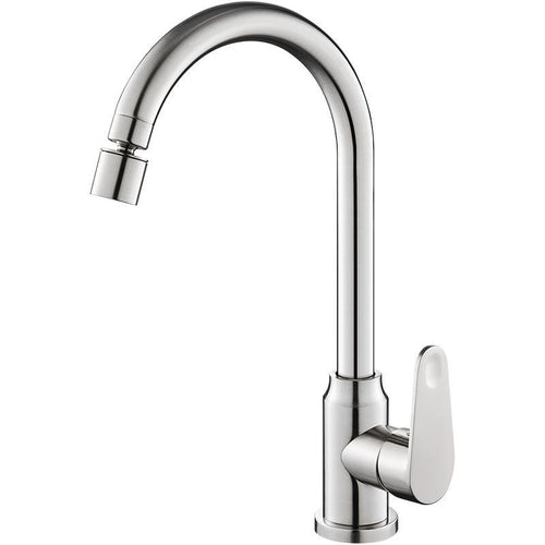 Stainless steel kitchen faucet, swivel, cold and hot water