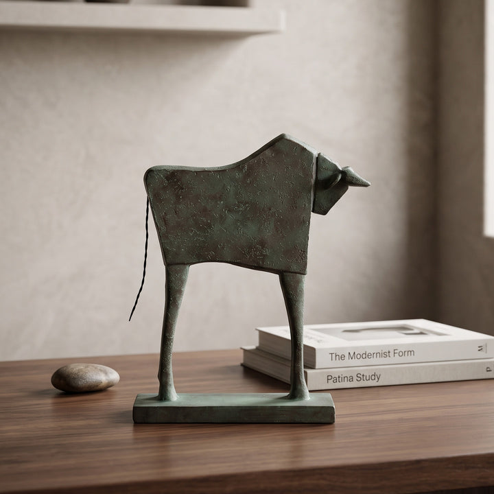 Animal sculpture made of resin, horse or cattle