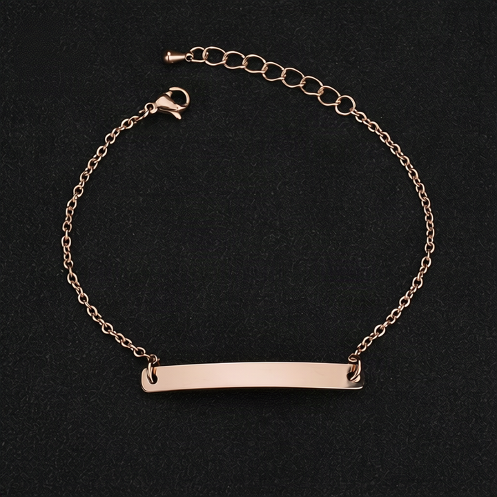 Stainless steel bracelet with geometric design