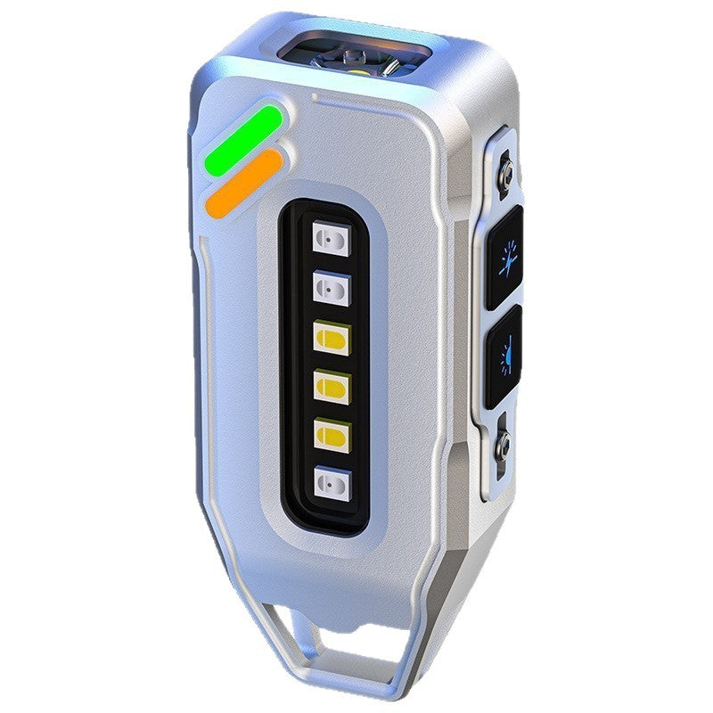 Portable USB flashlight with magnetic holder