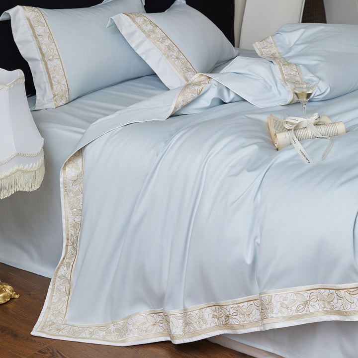 Cotton bedding set, 4-piece, long-staple
