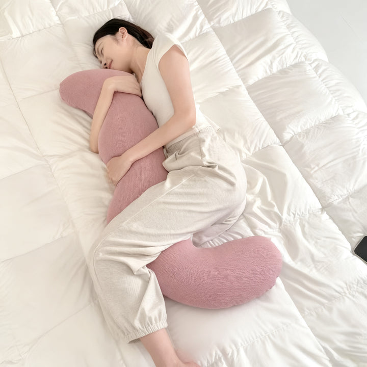 Side sleeper pillow made of cotton, 115 × 48 cm