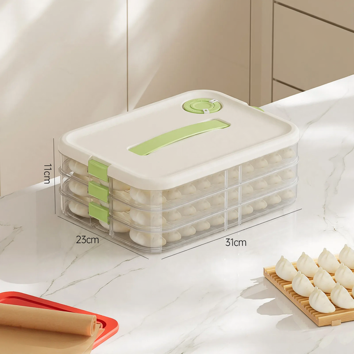 Large storage box for frozen dumplings