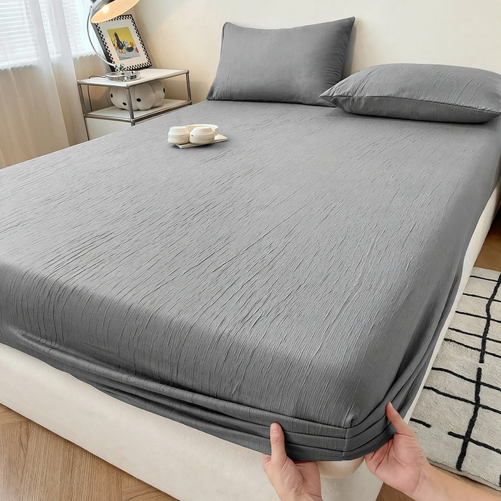 Cotton gauze fitted bed sheet, 3-piece, Japanese style