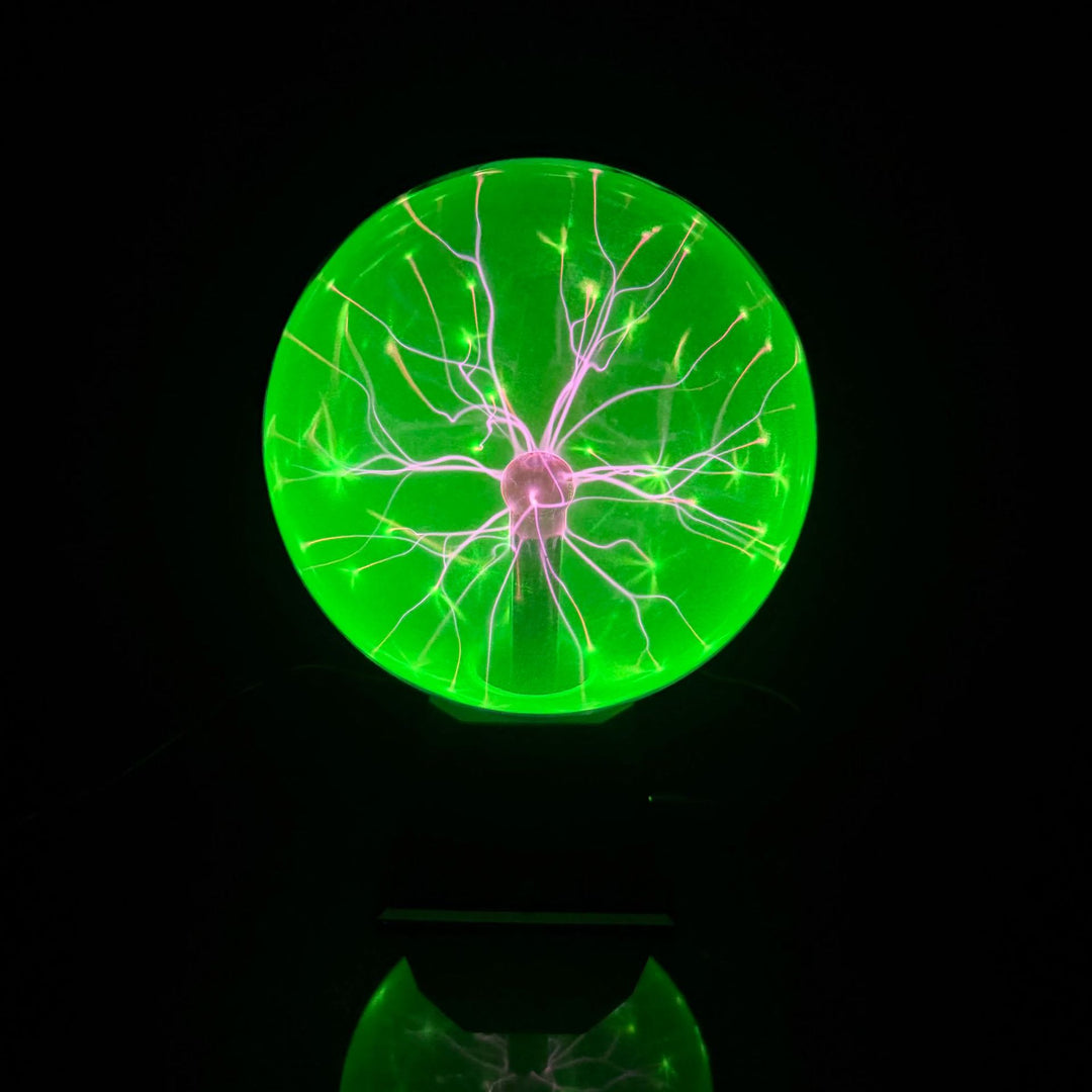 Plasma ball lamp, 30 cm, green light