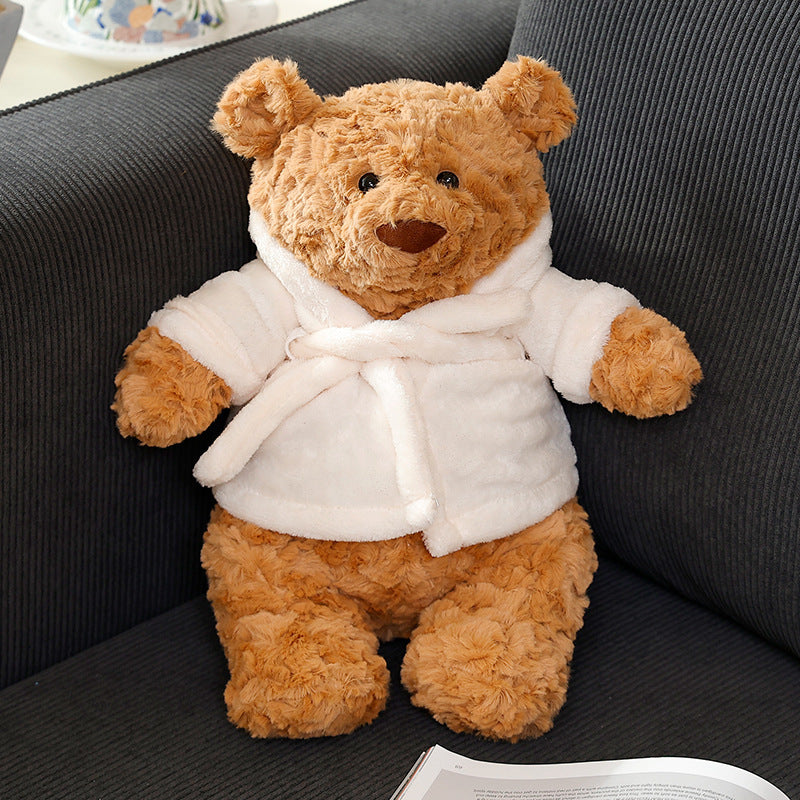 Plush teddy bear with pajamas, multiple sizes