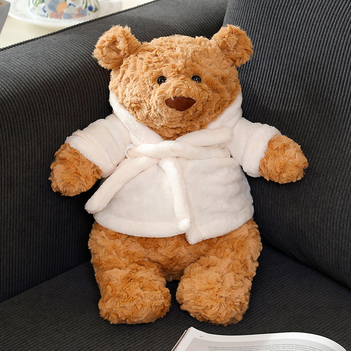 Plush teddy bear with pajamas, multiple sizes