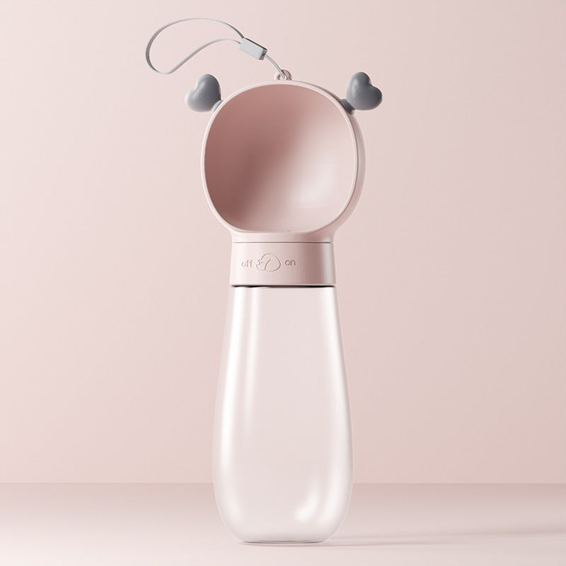 Pet drinking bottle, portable, plastic