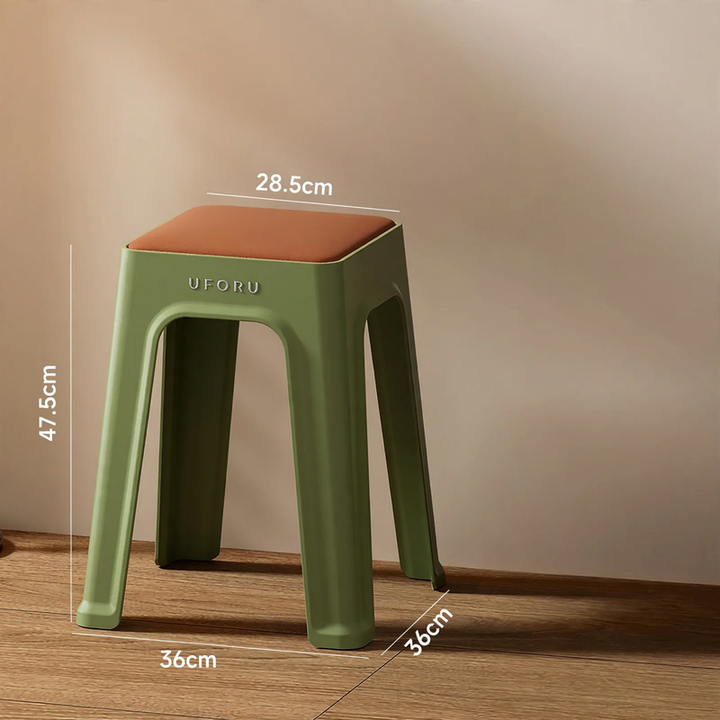 Plastic stool with padding, stackable, DA1408
