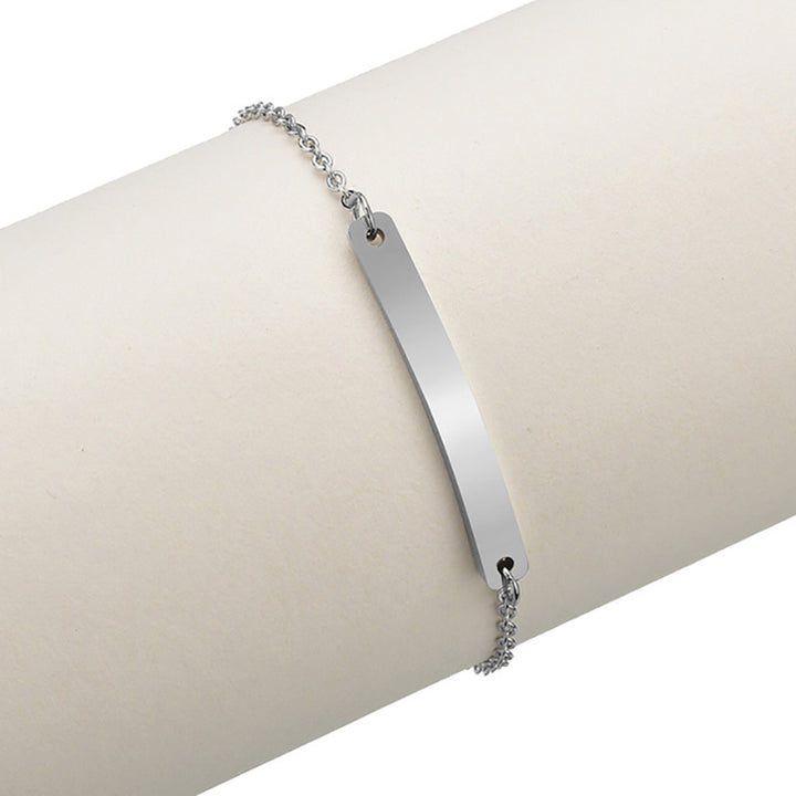 Stainless steel bracelet with geometric design