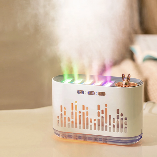 Ultrasonic humidifier with aromatherapy and LED light
