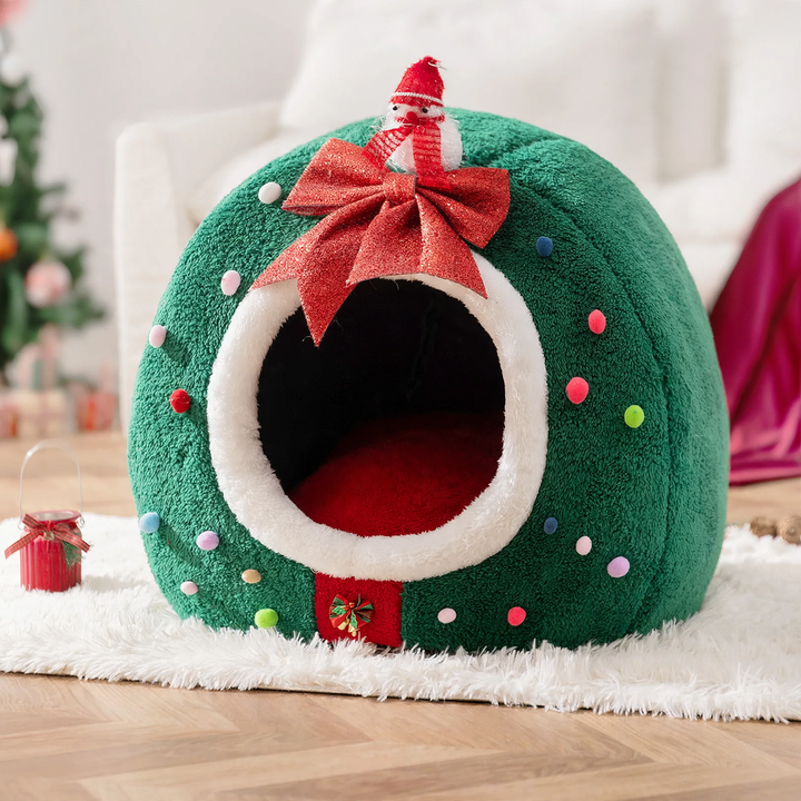 Pet cave with carrying handle, closed, polyester