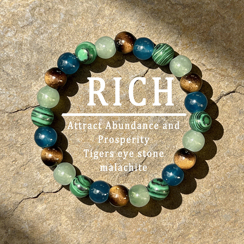 Natural stone bracelet, 8 mm beads