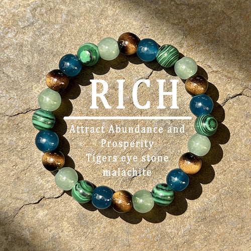 Natural stone bracelet, 8 mm beads