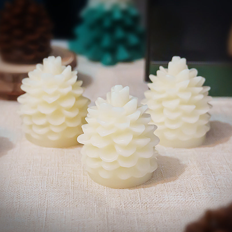 LED candle in pine cone shape