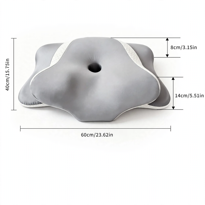 Neck support pillow made of memory foam, butterfly shape