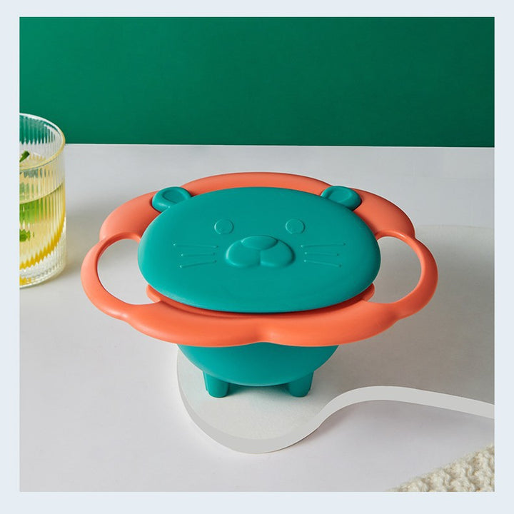 Rotating children's bowl, 19 cm, PP, non-slip