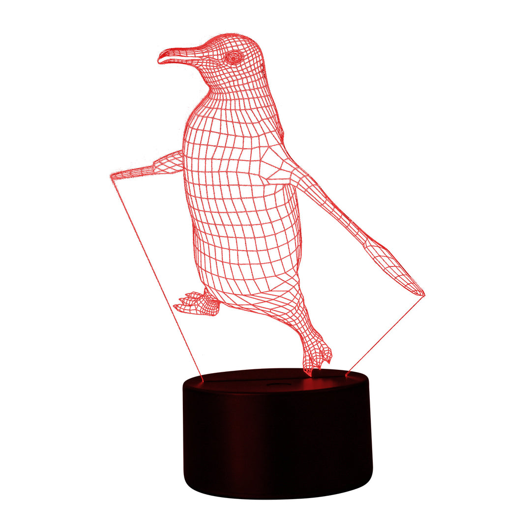 LED Night Light Penguin with Color Change and Touch Control