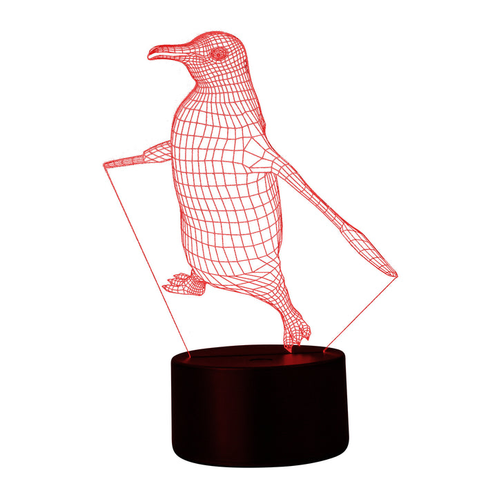 LED Night Light Penguin with Color Change and Touch Control