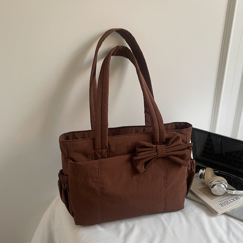 Cotton shoulder bag, tote style