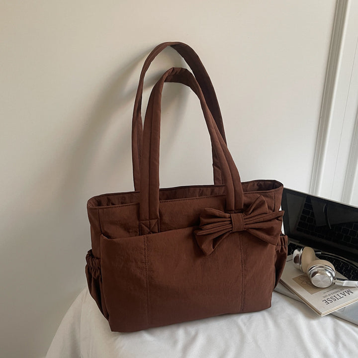 Cotton shoulder bag, tote style