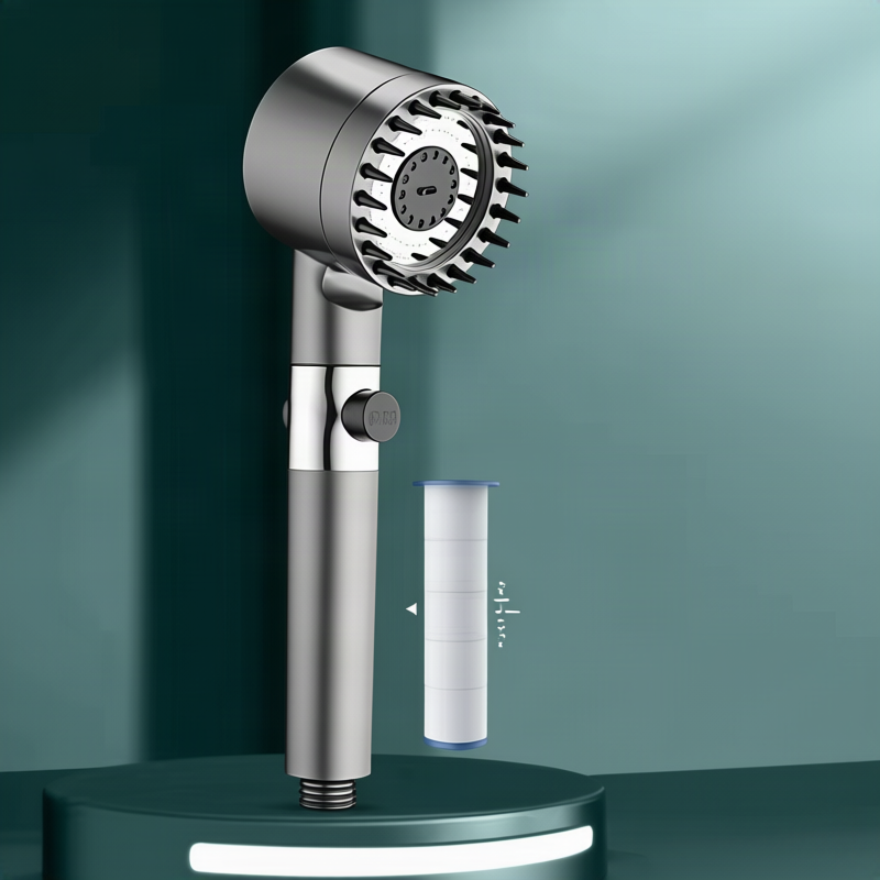 Multifunctional shower head with LED and massage function