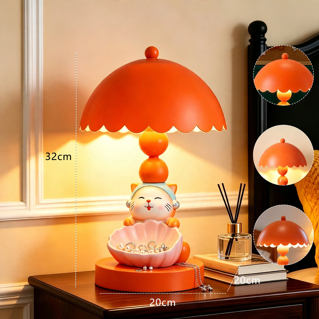 Lucky Cat Night Light with Storage Compartment