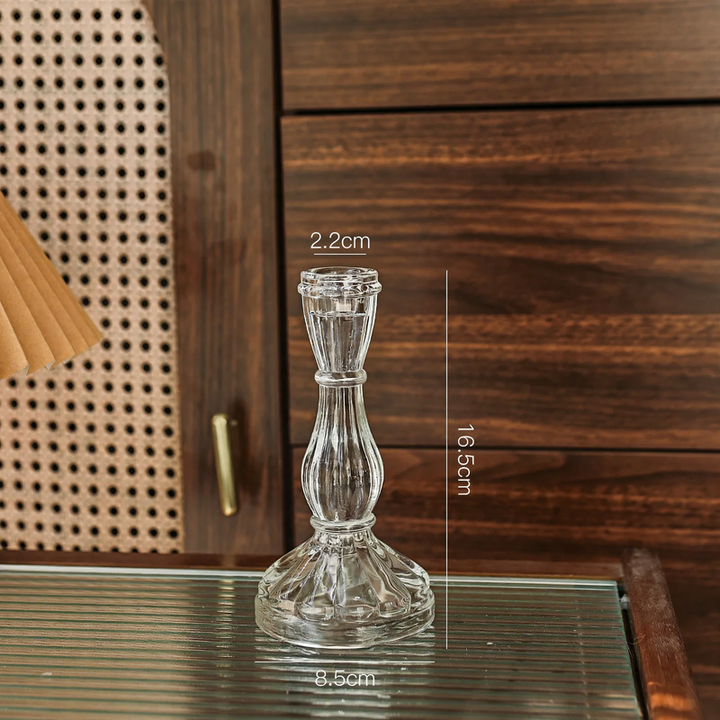 Glass candle holders, modern design