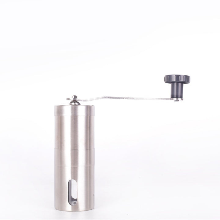 Manual coffee grinder with ceramic grinding mechanism, stainless steel