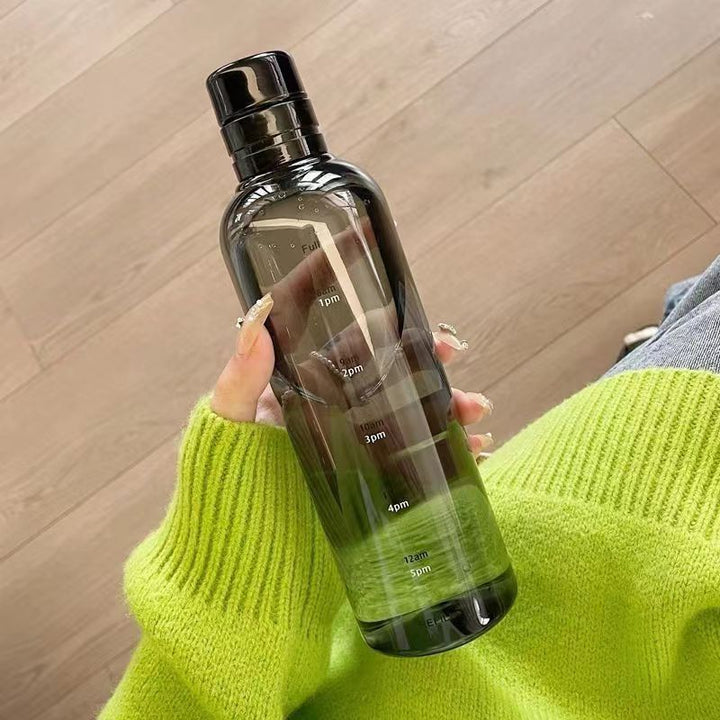 Borosilicate glass bottle for filling, transparent