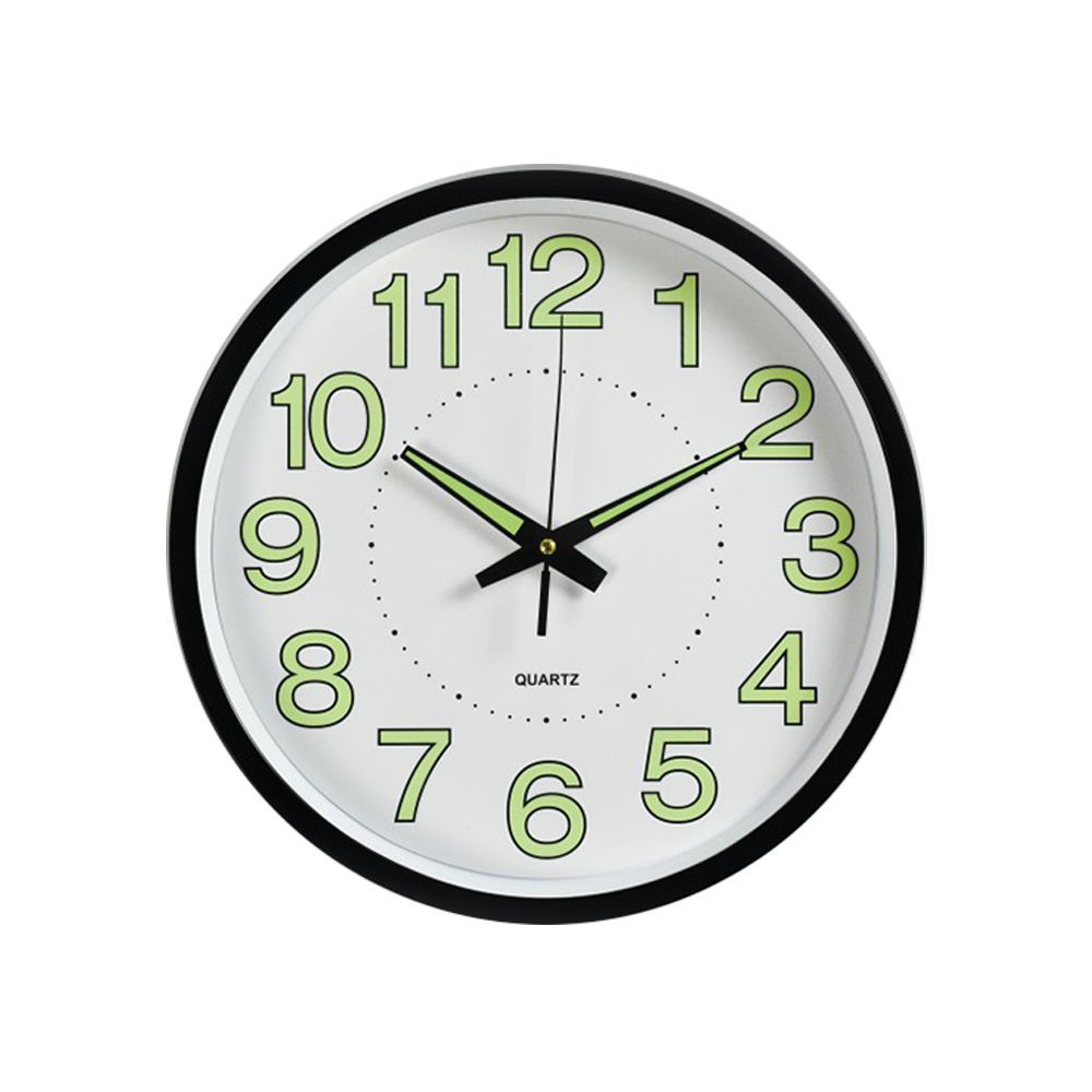 Quartz wall clock, plastic, hands, 20–40 cm