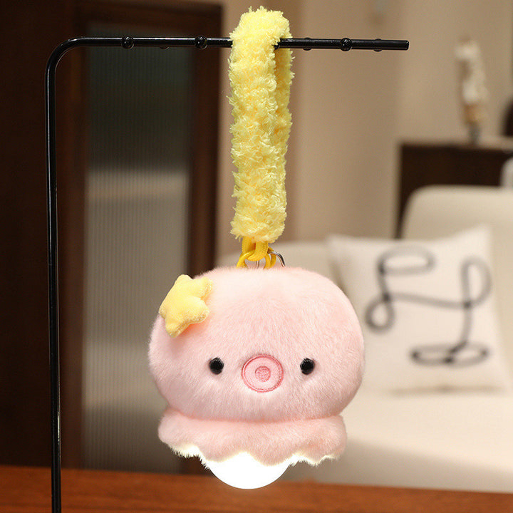 Plush pendant with LED light, 15 cm