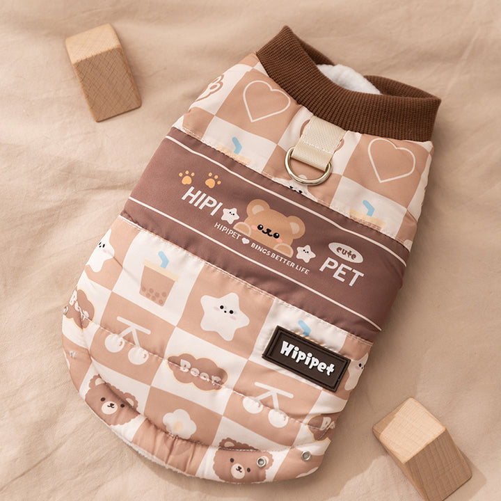Padded warm vest for small dogs and cats