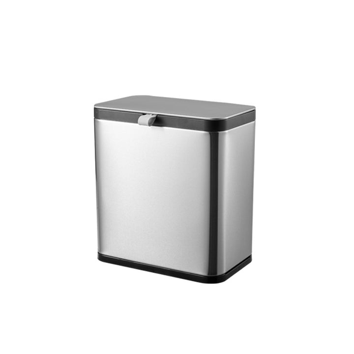 Stainless steel waste container, cylindrical