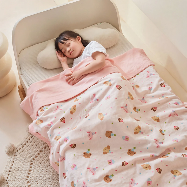 Cotton baby blanket, double gauze, 80×110 cm