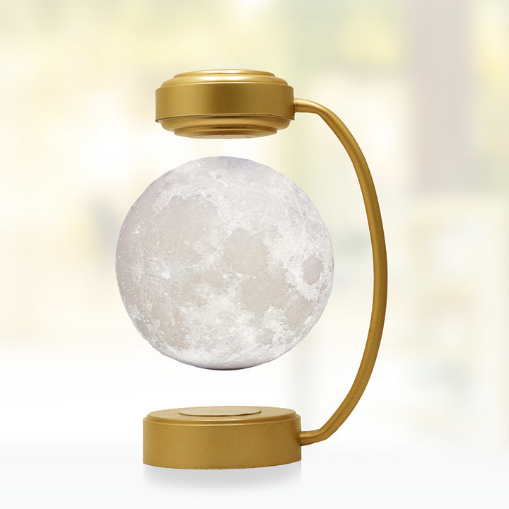 Magnetic floating lamp with moon design
