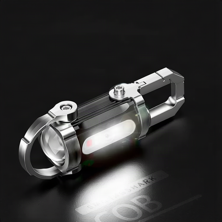 Mini flashlight with keychain, LED