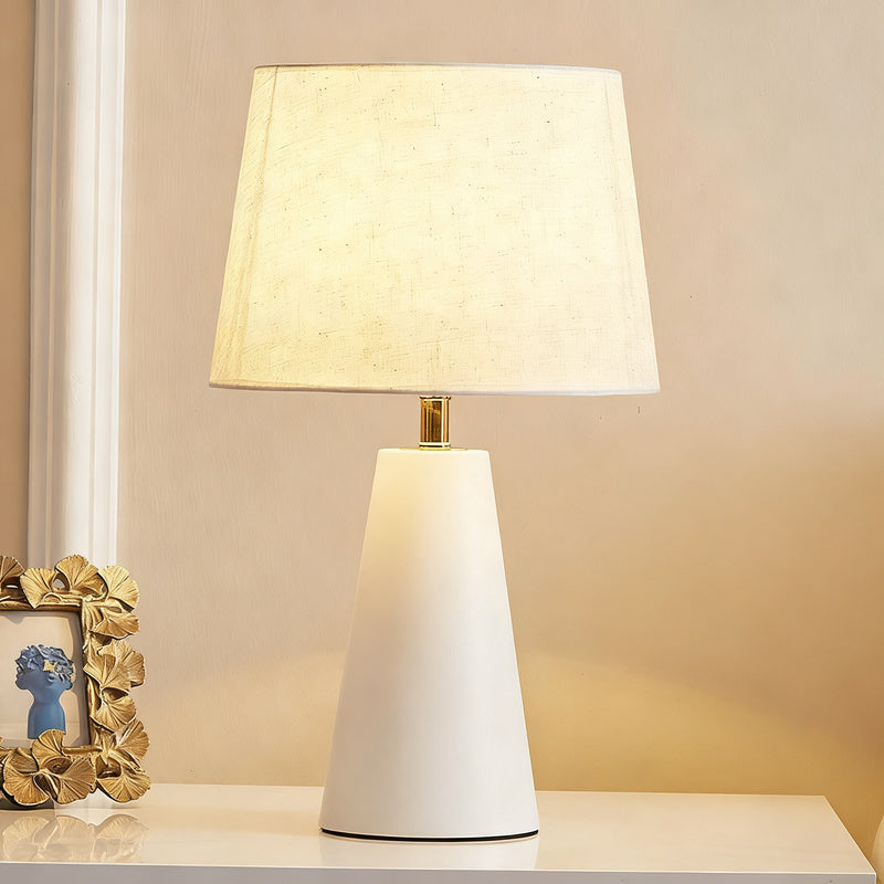 Nightstand lamp with stone look, Nordic