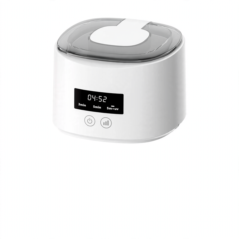 Ultrasound tooth protector cleaner with blue light
