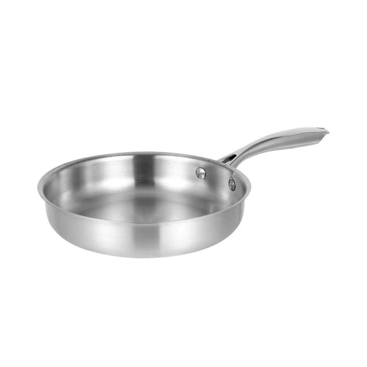 Frying pan, 410 stainless steel, honeycomb pattern