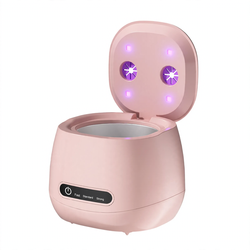 Ultrasound tooth protector cleaner with blue light